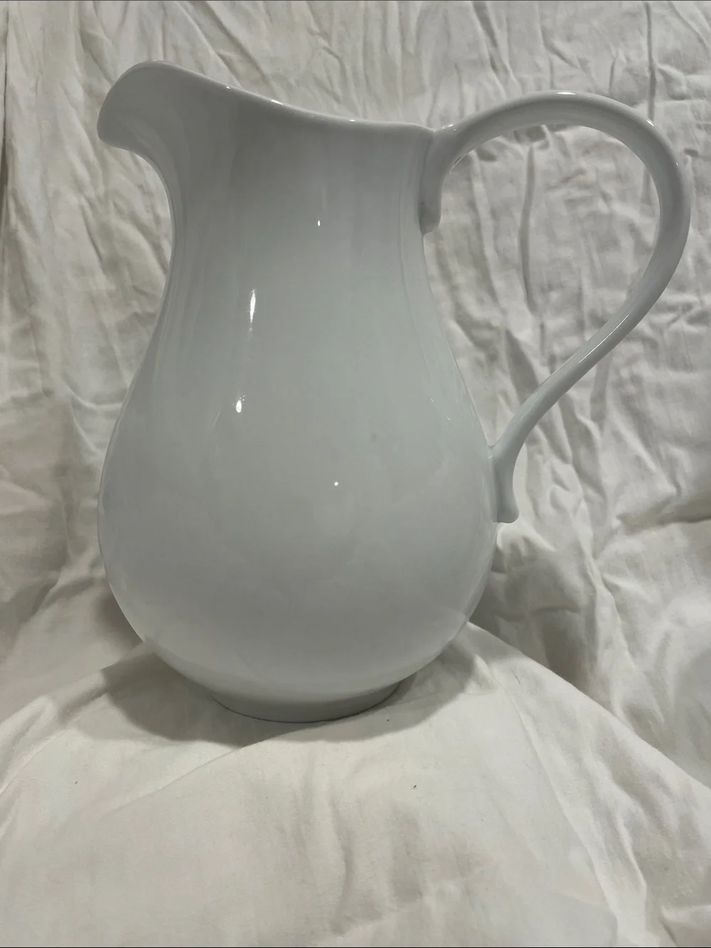 Pottery Barn Great White Ceramic Pitcher - White